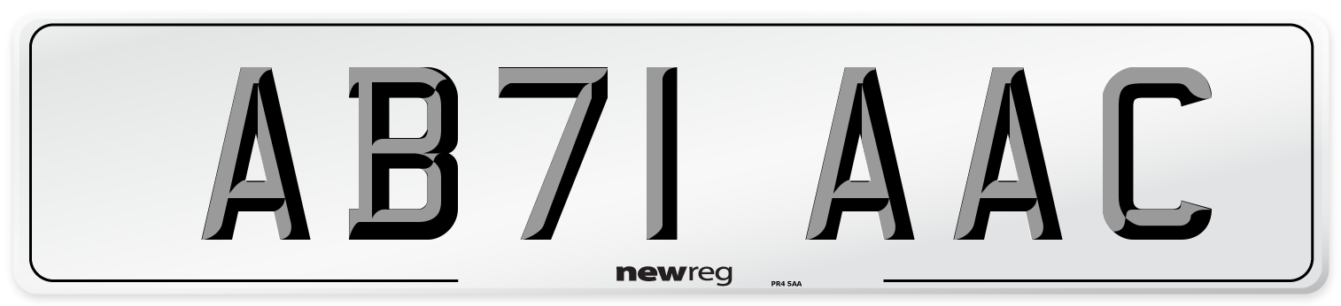 AB71 AAC Number Plate from New Reg